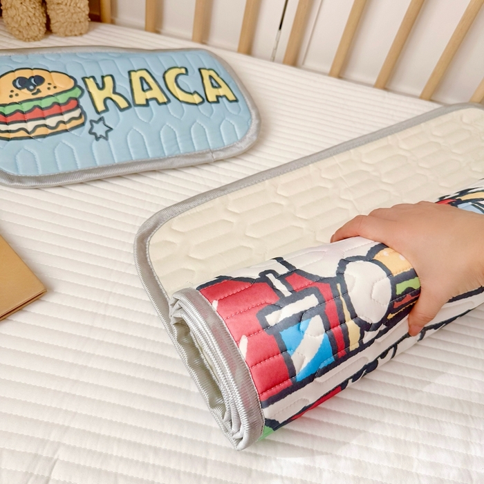 91家纺网 家纺一手货源 找家纺 美乐迪家纺 2025新款儿童乳胶凉席 汉堡伙伴