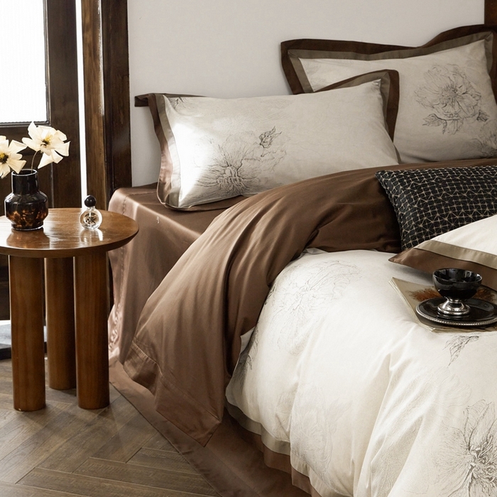 91家纺网 家纺一手货源 找家纺 由丽家纺 2025新款数码印花四件套 觅柔