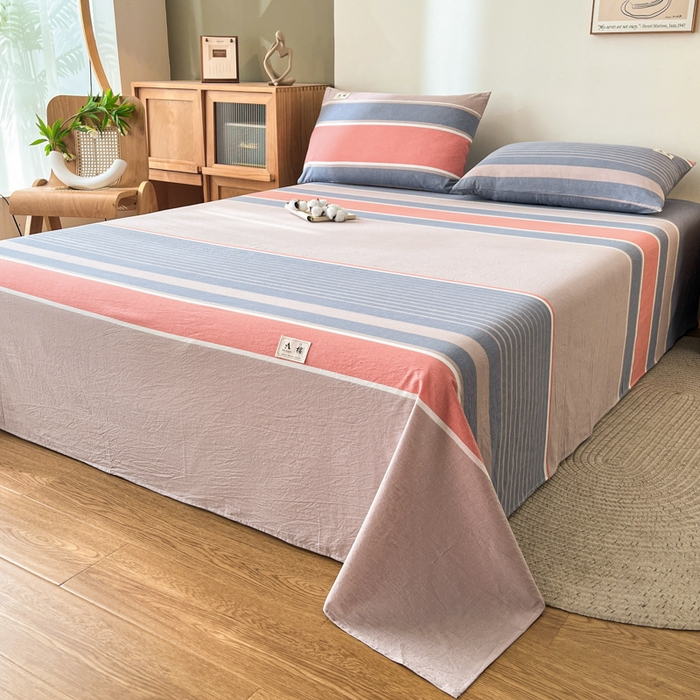 91家纺网 家纺一手货源 找家纺 21度C 2025新款A类全棉母婴级四件套单品系列-单床单 莱卡条