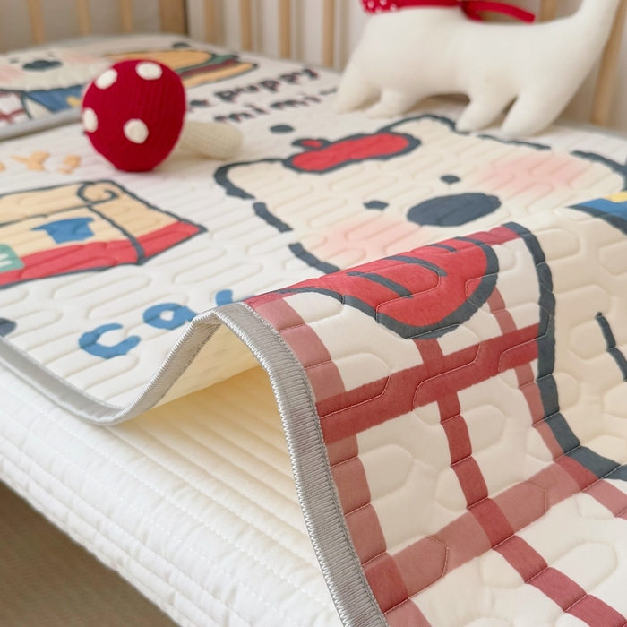 91家纺网 家纺一手货源 找家纺 美乐迪家纺 2025新款儿童乳胶凉席 高地狗