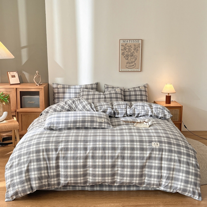 91家纺网 家纺一手货源 找家纺 21度C 2025新款A类全棉母婴级四件套单品系列-四件套 可可灰