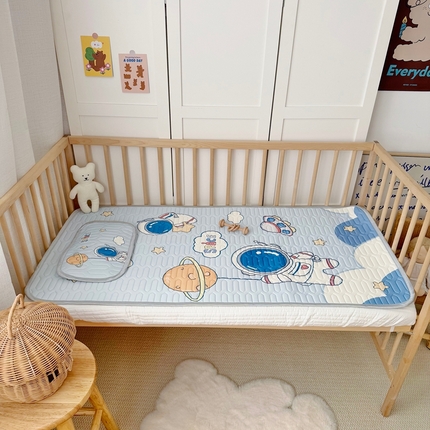 91家纺网 家纺一手货源 找家纺 美乐迪家纺 2025新款儿童乳胶凉席 宇航员