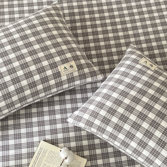 91家纺网 家纺一手货源 找家纺 21度C 2025新款A类全棉母婴级四件套单品系列-单枕套 澳白灰