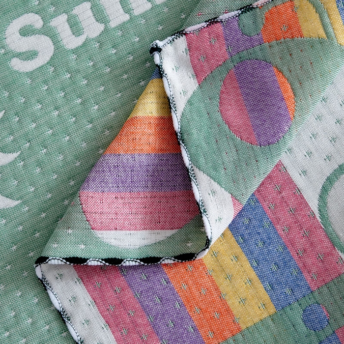 91家纺网 家纺一手货源 找家纺 朴尔家纺-毛巾被 2025新款蜂窝透气提花锁边立体枕巾 阳光鹿-绿