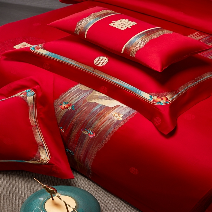 91家纺网 家纺一手货源 找家纺 爱情故事2025新款婚庆新品 开门见喜