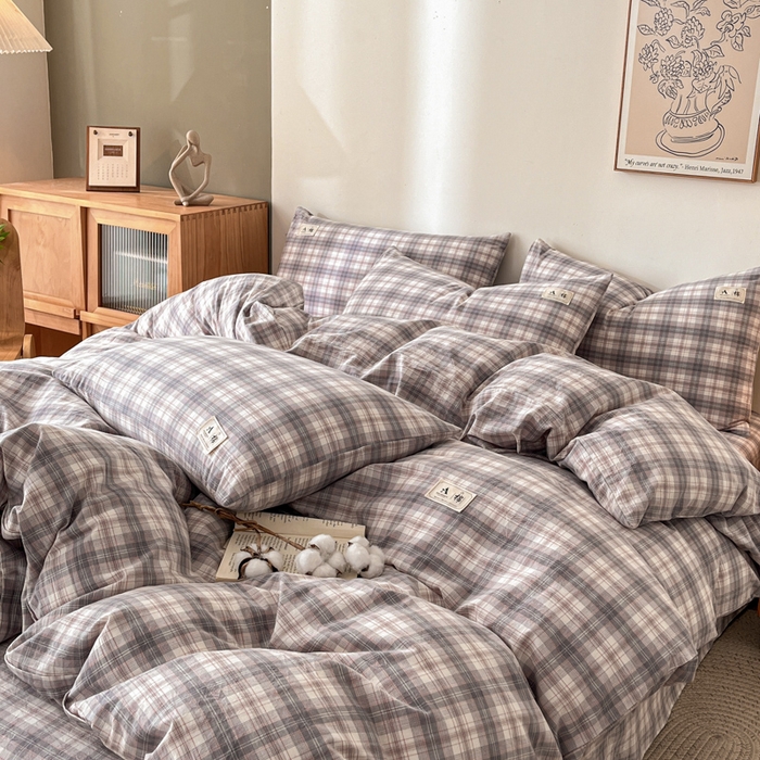 91家纺网 家纺一手货源 找家纺 21度C 2025新款A类全棉母婴级四件套单品系列-四件套 可可粉