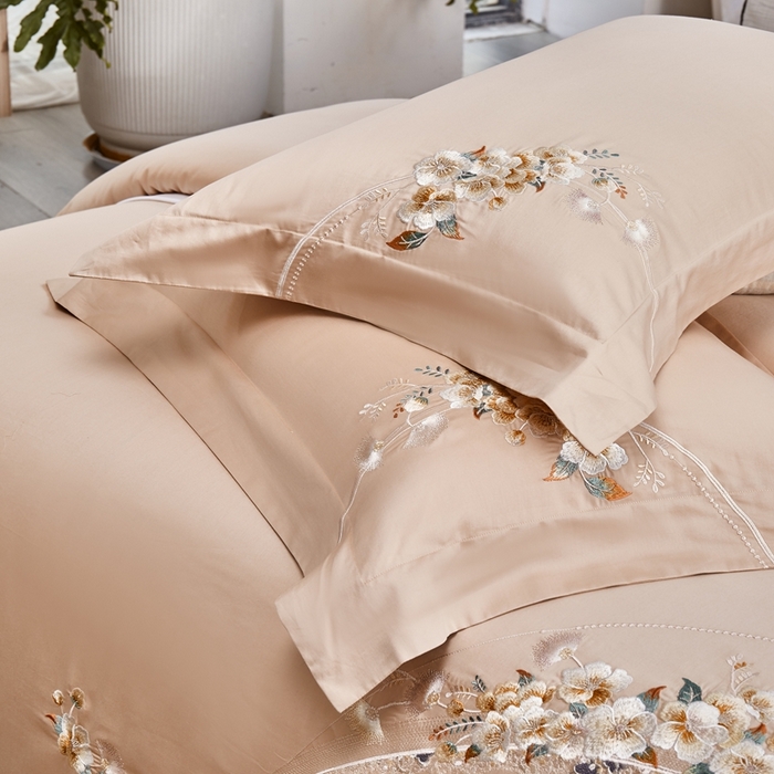 91家纺网 家纺一手货源 找家纺 爱情故事2025春夏居家新品四件套 繁花-玉