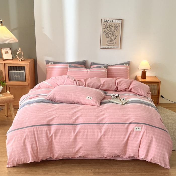 91家纺网 家纺一手货源 找家纺 21度C 2025新款A类全棉母婴级四件套单品系列-单被套 豆蔻粉