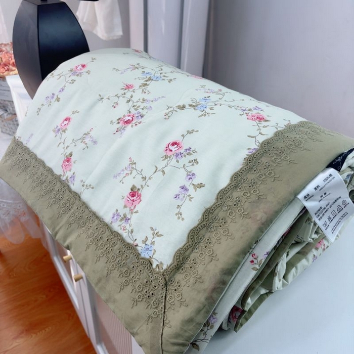 91家纺网 家纺一手货源 找家纺 （总）暖居 2025新款纯棉法式包边全棉夏被可机洗纯棉空调被夏凉被跑量款