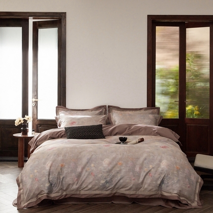 由丽家纺 2025新款数码印花四件套 花茹珍