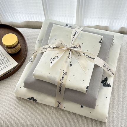 典曼家纺 2025新款双层纱小清新印花四件套-叠拍 蝶梦