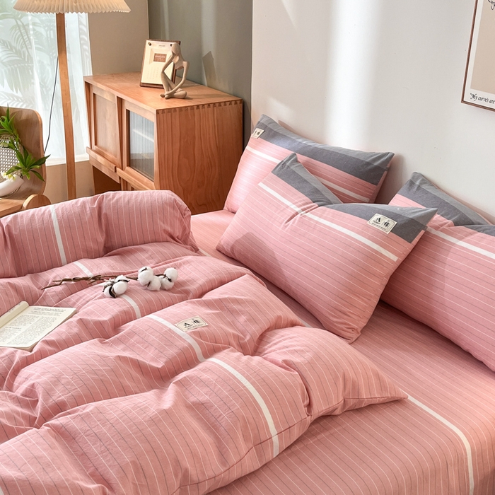 91家纺网 家纺一手货源 找家纺 21度C 2025新款A类全棉母婴级四件套单品系列-单被套 豆蔻粉