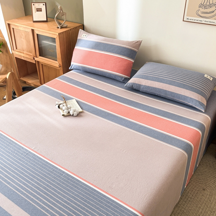 91家纺网 家纺一手货源 找家纺 21度C 2025新款A类全棉母婴级四件套单品系列-单床单 莱卡条