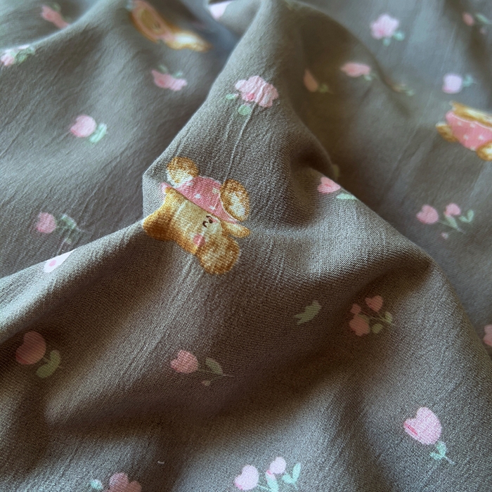 91家纺网 家纺一手货源 找家纺 欧尚 2025新款针织棉双层纱四件套 萌趣仔仔