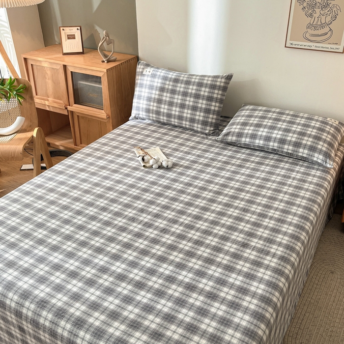 91家纺网 家纺一手货源 找家纺 21度C 2025新款A类全棉母婴级四件套单品系列-单床单 可可灰