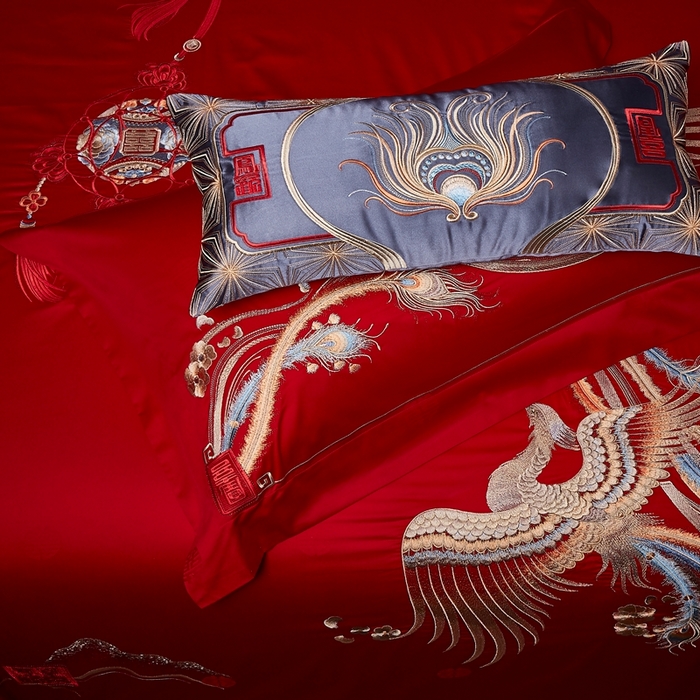 91家纺网 家纺一手货源 找家纺 爱情故事2025新款婚庆新品 喜结连理