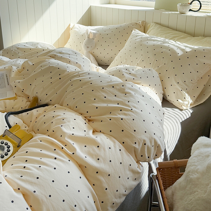 91家纺网 家纺一手货源 找家纺 繁花家居 2025新款软乎乎时尚印花水洗棉四件套 波波米