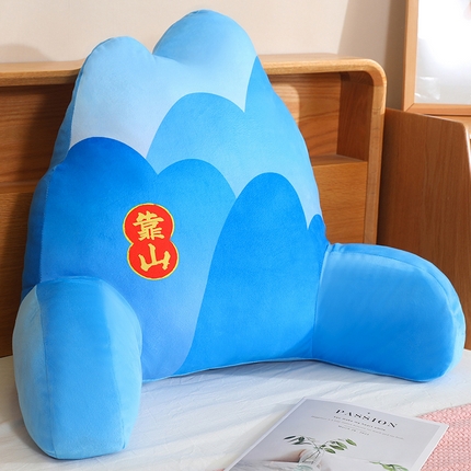 91家纺网 家纺一手货源 找家纺 仟亿莱 2025新款国风渐变靠山系列腰靠 蓝色靠山