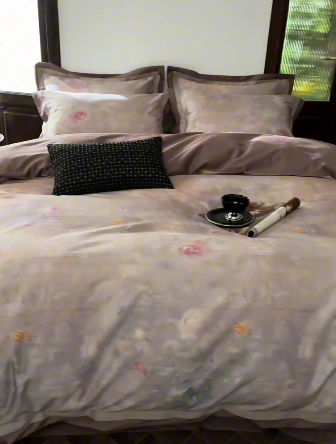 91家纺网 家纺一手货源 找家纺 由丽家纺 2025新款数码印花四件套 花茹珍