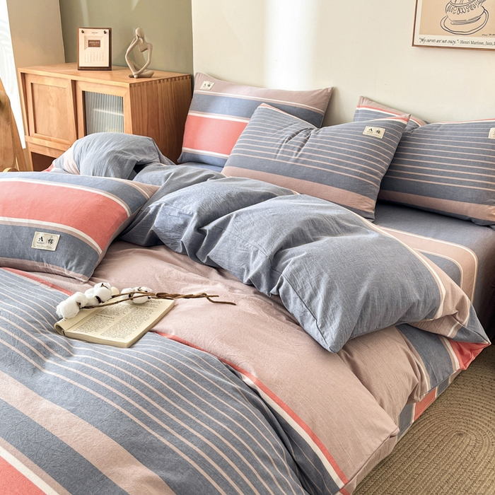 91家纺网 家纺一手货源 找家纺 21度C 2025新款A类全棉母婴级四件套单品系列-单被套 莱卡条