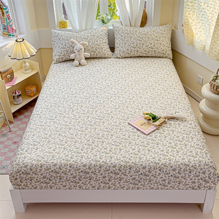 91家纺网 家纺一手货源 找家纺 （总）名兮家居 2025新款全棉双层纱床笠