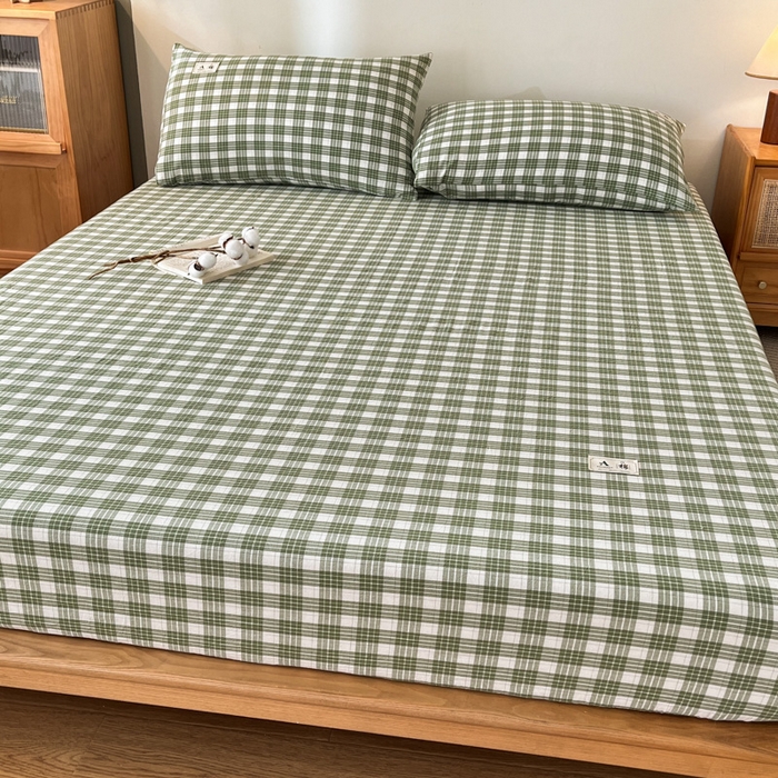 91家纺网 家纺一手货源 找家纺 21度C 2025新款A类全棉母婴级四件套单品系列-单床笠 澳白绿