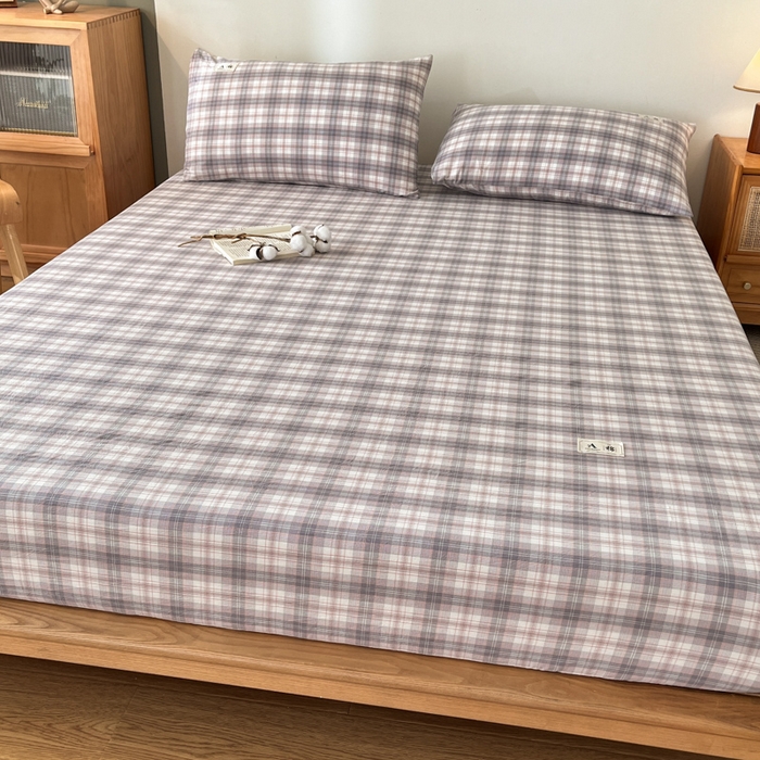 91家纺网 家纺一手货源 找家纺 21度C 2025新款A类全棉母婴级四件套单品系列-单床笠 可可粉