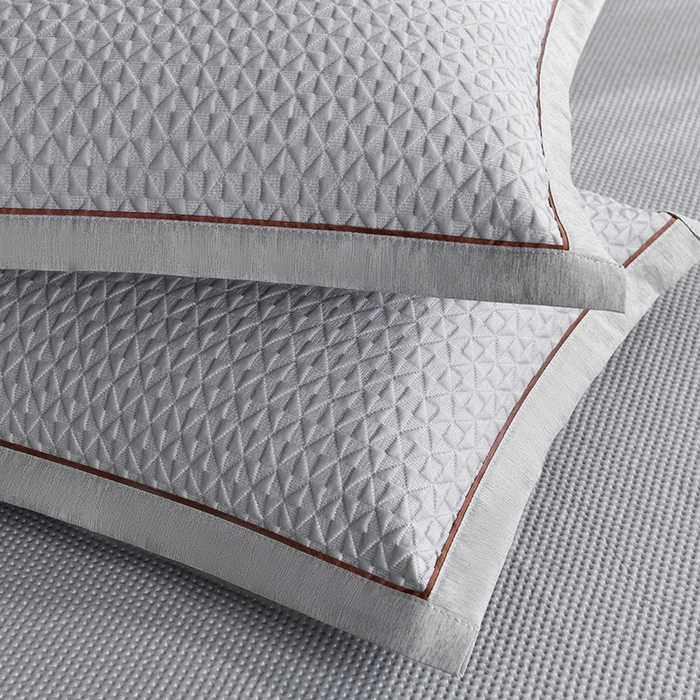 91家纺网 家纺一手货源 找家纺 小猫派 2025夏季冰丝枕头套A类豆豆凉感常规枕套 凉感不绣花-灰