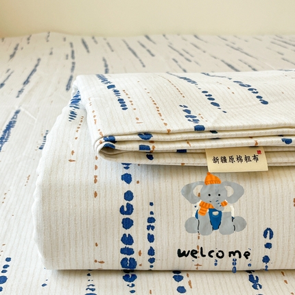 91家纺网 家纺一手货源 找家纺 买家秀爆款不断货A类母婴级床笠罩全棉床单防滑全包床垫保护罩全棉老粗布床单100纯棉老粗布床笠罩三件套 小迎象