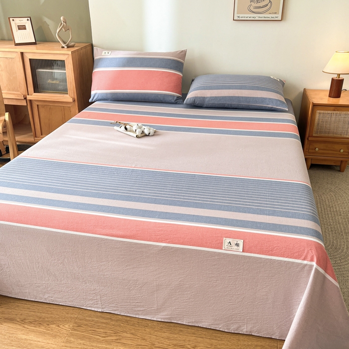 91家纺网 家纺一手货源 找家纺 21度C 2025新款A类全棉母婴级四件套单品系列-单床单 莱卡条