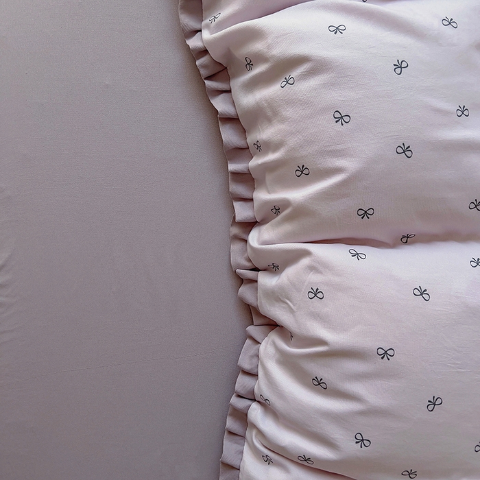 91家纺网 家纺一手货源 找家纺 欧尚 2025新款针织棉双层纱四件套 洁美紫