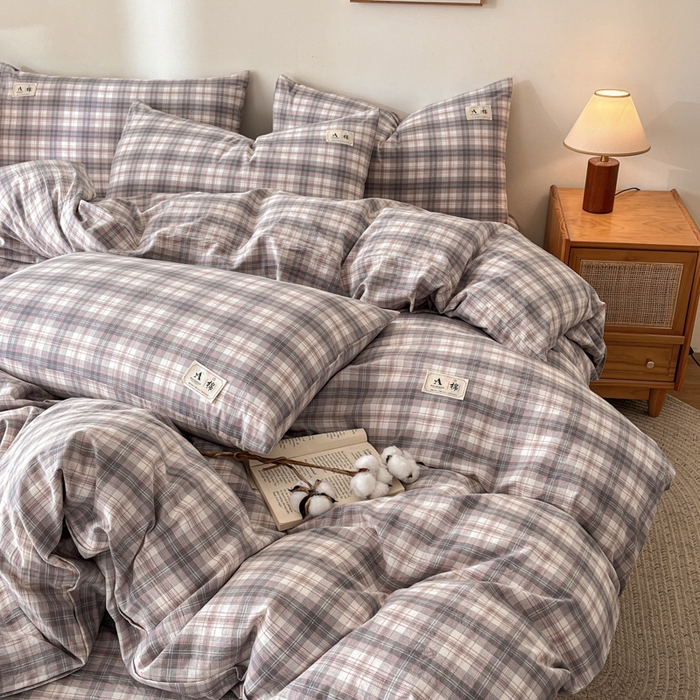 91家纺网 家纺一手货源 找家纺 21度C 2025新款A类全棉母婴级四件套单品系列-四件套 可可粉