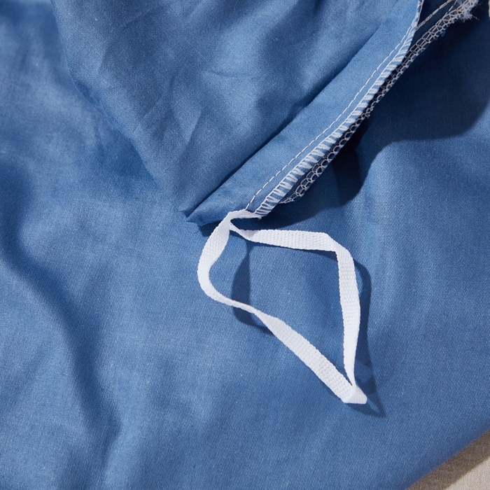 91家纺网 家纺一手货源 找家纺 晶缦家纺 2025新款喷气全棉13376纯棉斜纹纯色被套-沐兰 沐兰-牛仔蓝