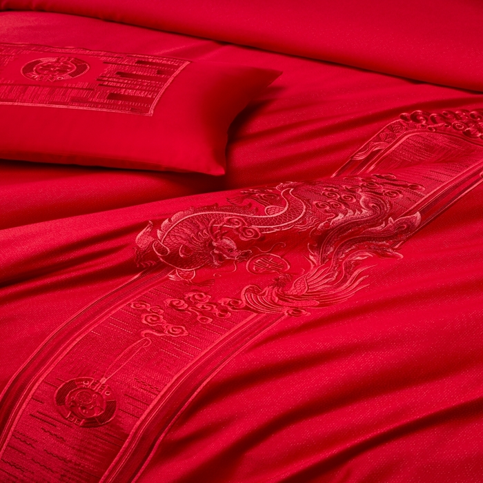 91家纺网 家纺一手货源 找家纺 爱情故事2025新款婚庆新品 锦绣红妆