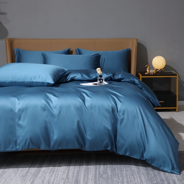 91家纺网 家纺一手货源 找家纺 （总）晶缦家纺 2025新款全棉纯棉50支双股贡缎长绒棉纯色多规格四件套