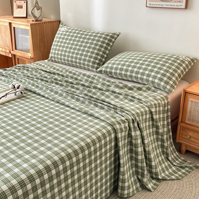 91家纺网 家纺一手货源 找家纺 21度C 2025新款A类全棉母婴级四件套单品系列-四件套 澳白绿