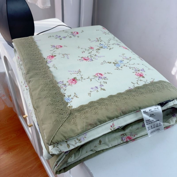 91家纺网 家纺一手货源 找家纺 （总）暖居 2025新款纯棉法式包边全棉夏被可机洗纯棉空调被夏凉被跑量款