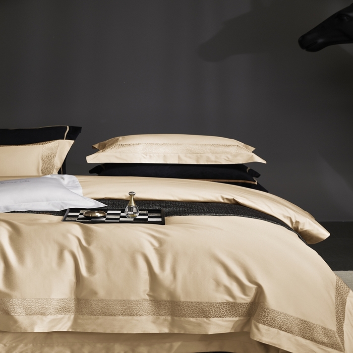 91家纺网 家纺一手货源 找家纺 爱情故事2025春夏居家新品四件套 臻彩（金色）