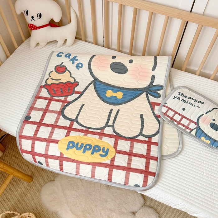 91家纺网 家纺一手货源 找家纺 美乐迪家纺 2025新款儿童乳胶凉席 高地狗