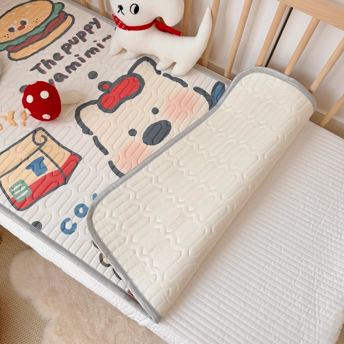 91家纺网 家纺一手货源 找家纺 美乐迪家纺 2025新款儿童乳胶凉席 高地狗