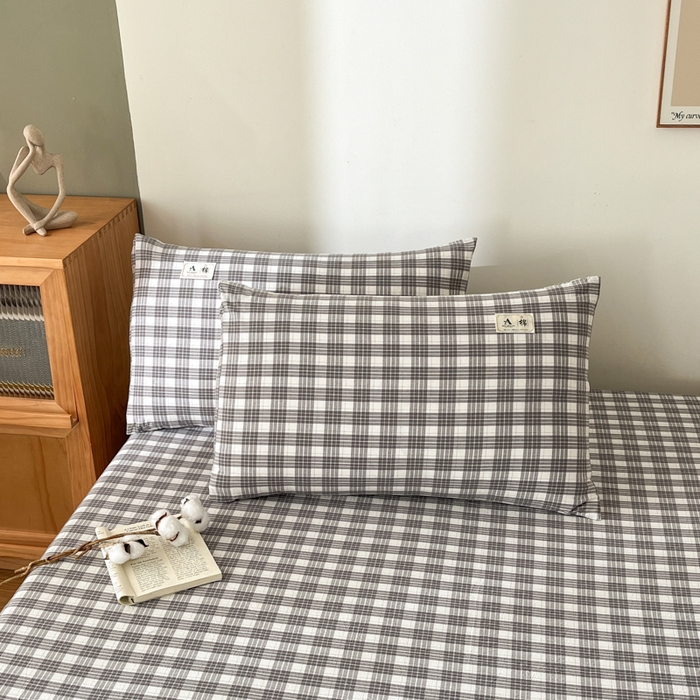 91家纺网 家纺一手货源 找家纺 21度C 2025新款A类全棉母婴级四件套单品系列-单枕套 澳白灰