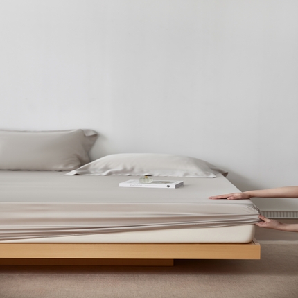 91家纺网 家纺一手货源 找家纺 简纯主义 2025新款100s超细旦天丝-单床笠 经典灰