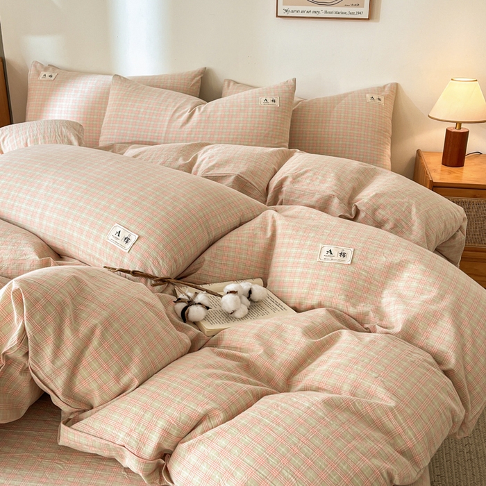 91家纺网 家纺一手货源 找家纺 21度C 2025新款A类全棉母婴级四件套单品系列-四件套 春野玉