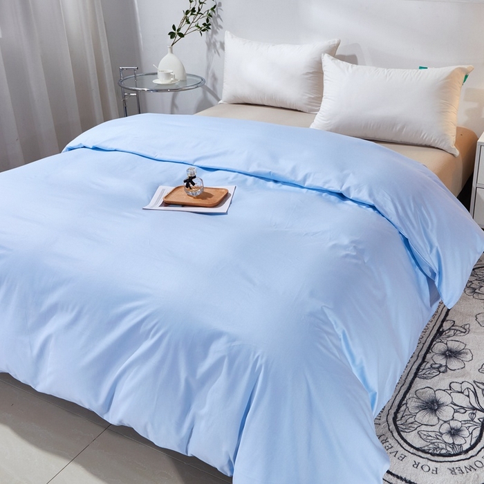 91家纺网 家纺一手货源 找家纺 （总）2025新款喷气全棉13376斜纹纯棉被套单件/纯色被罩单品被套单被套四季通用款-沐兰