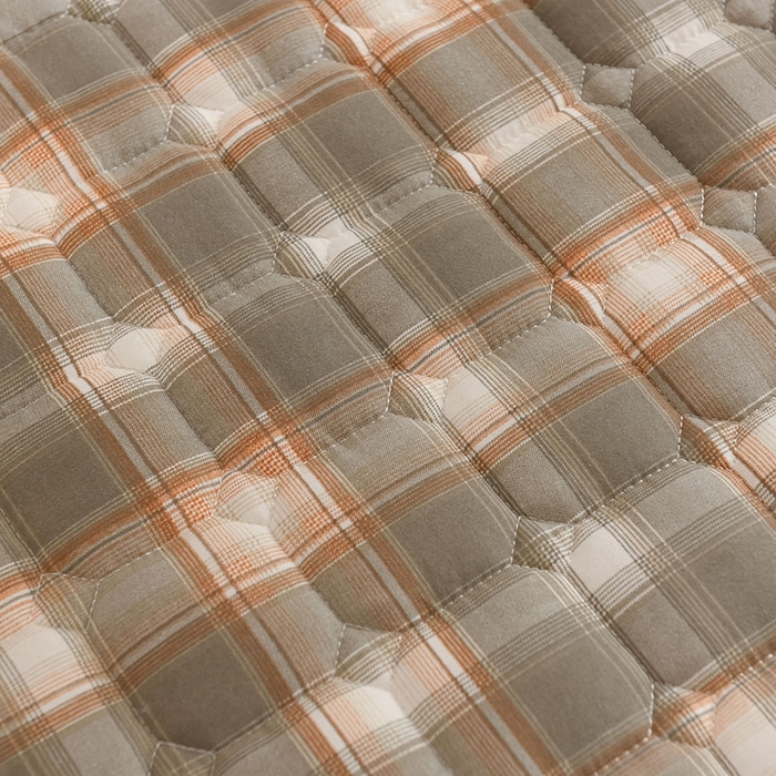 91家纺网 家纺一手货源 找家纺 恋绒家纺 无印风高低床学生床褥水洗棉宿舍上下铺软床垫 灰黄格