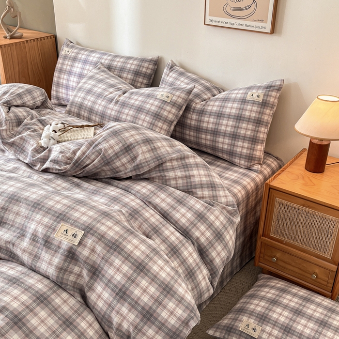 91家纺网 家纺一手货源 找家纺 21度C 2025新款A类全棉母婴级四件套单品系列-四件套 可可粉