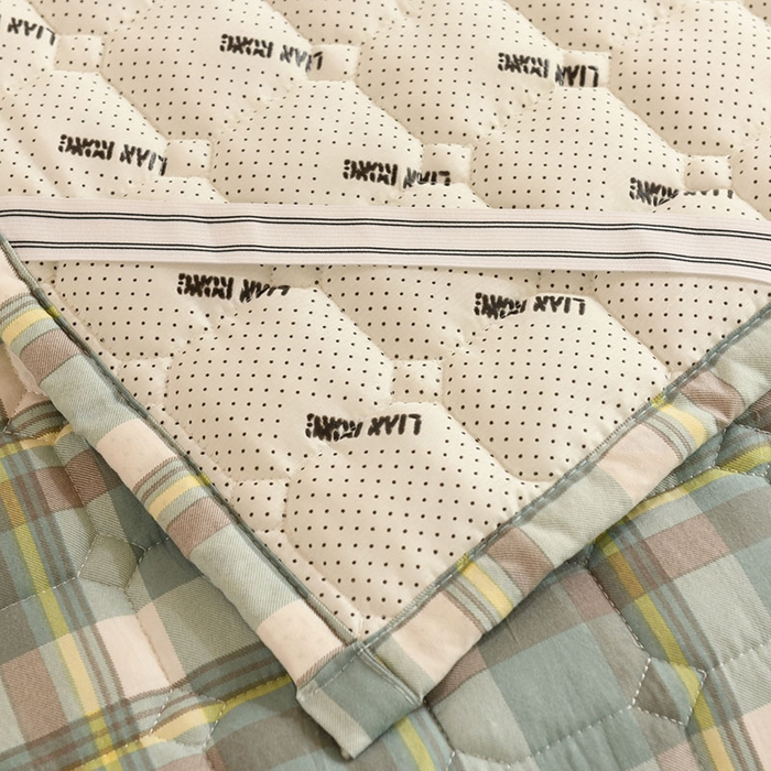 91家纺网 家纺一手货源 找家纺 恋绒家纺 无印风高低床学生床褥水洗棉宿舍上下铺软床垫 绿大格