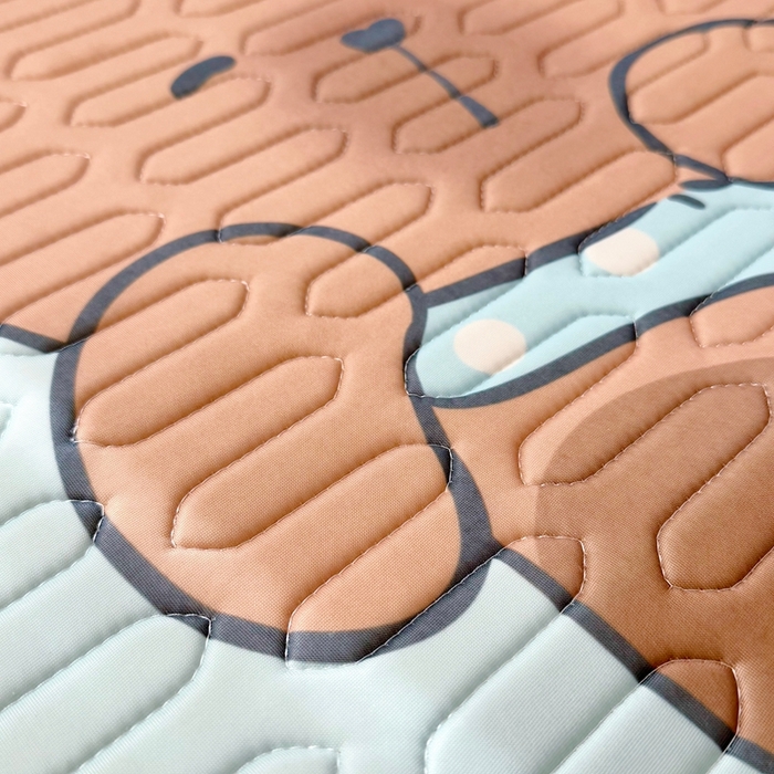 91家纺网 家纺一手货源 找家纺 美乐迪家纺 2025新款儿童乳胶凉席 卡皮巴拉