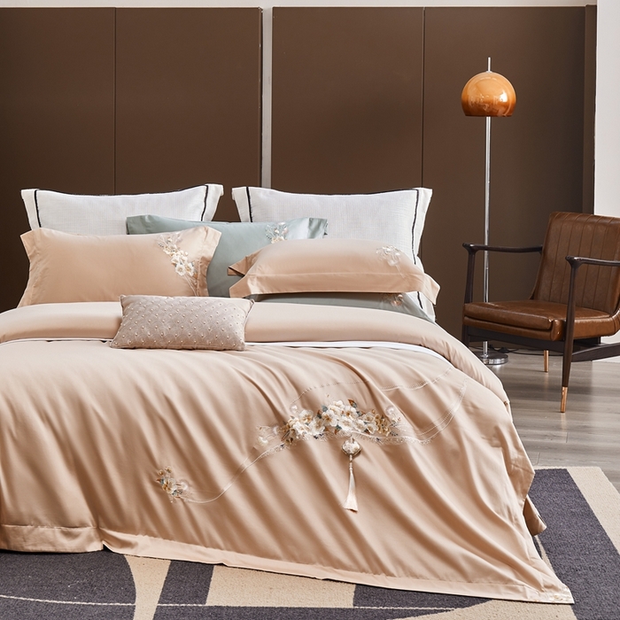 91家纺网 家纺一手货源 找家纺 爱情故事2025春夏居家新品四件套 繁花-玉