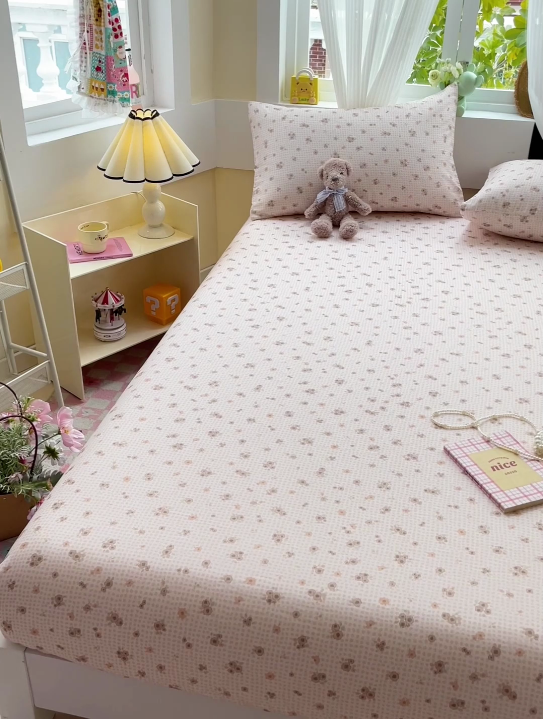 91家纺网 家纺一手货源 找家纺 （总）名兮家居 2025新款全棉双层纱床笠